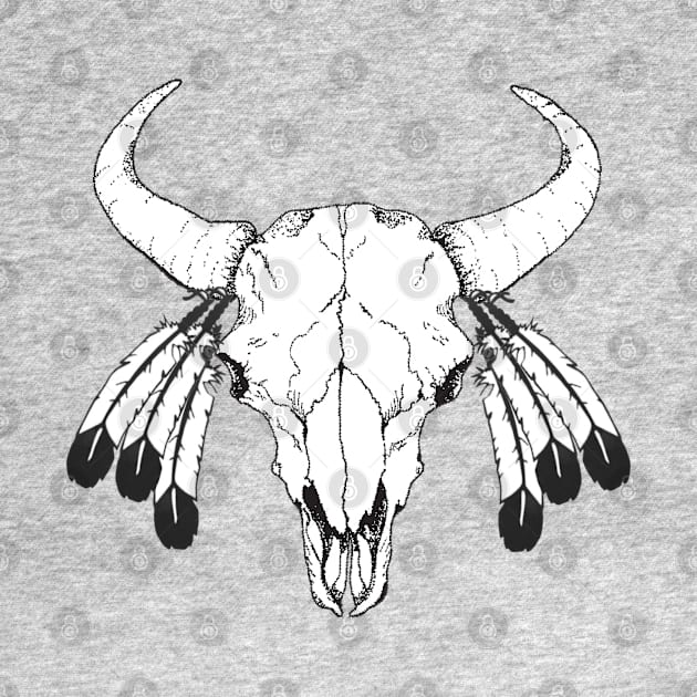 Bison Skull 2 by Brightfeather